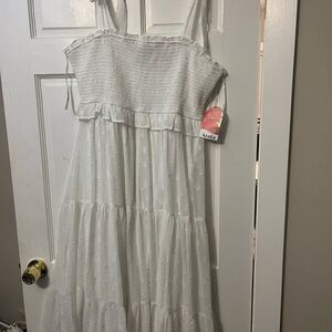 Arula White Star Textured Sundress